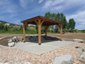 Rock Backyard Gazebo